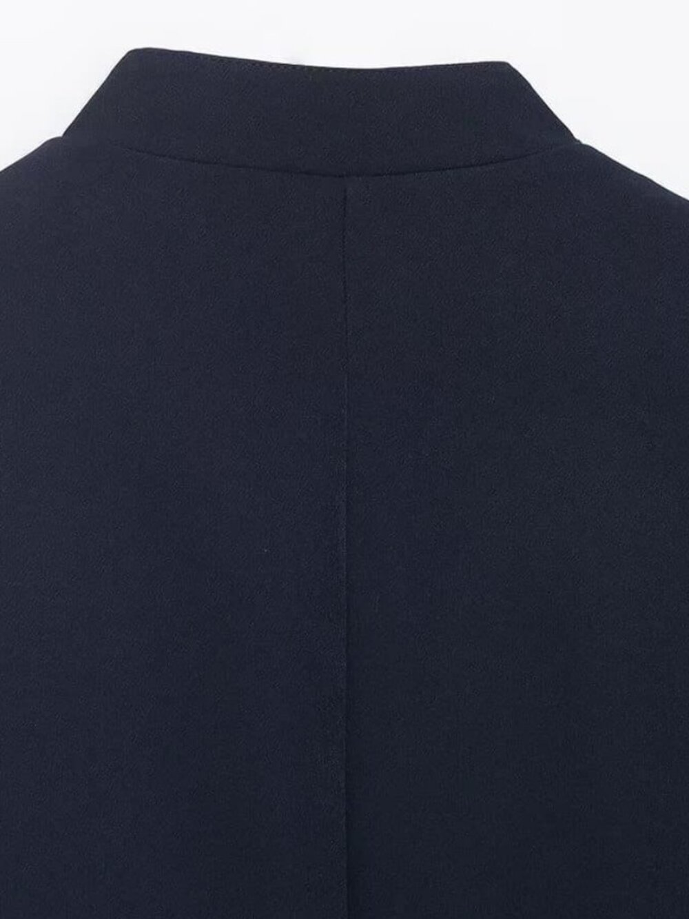 Navy Blue Casual Women's Versatile Button-Decor Single-Breasted Short Jacket - Picture 9 of 10